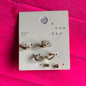 a new day Gold Earring Set